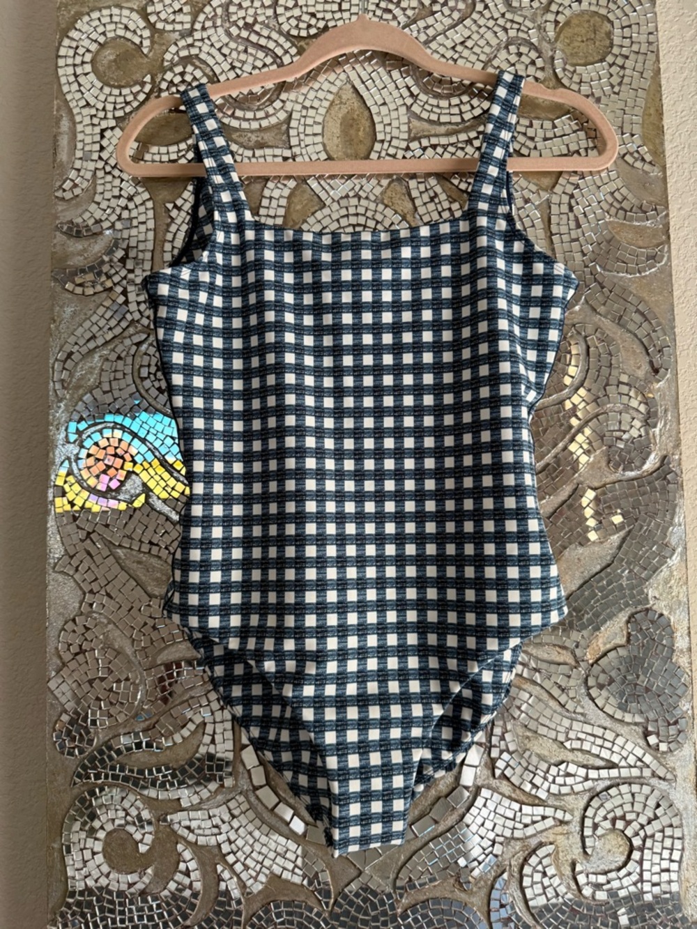 Carve Designs Navy and White Checked One-Piece Swimsuit